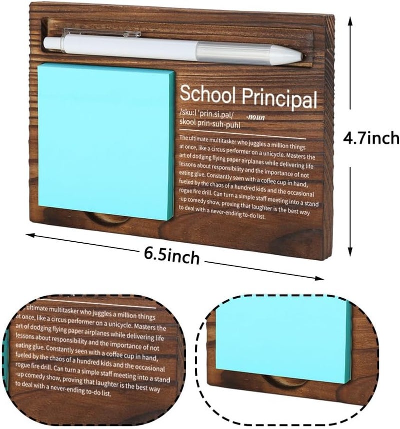 VYNWPDFLI School Principal Gift – Engraved Wooden Desk Organizer, Inspirational Office Decor for School Leaders,LQQ79 - Image 5